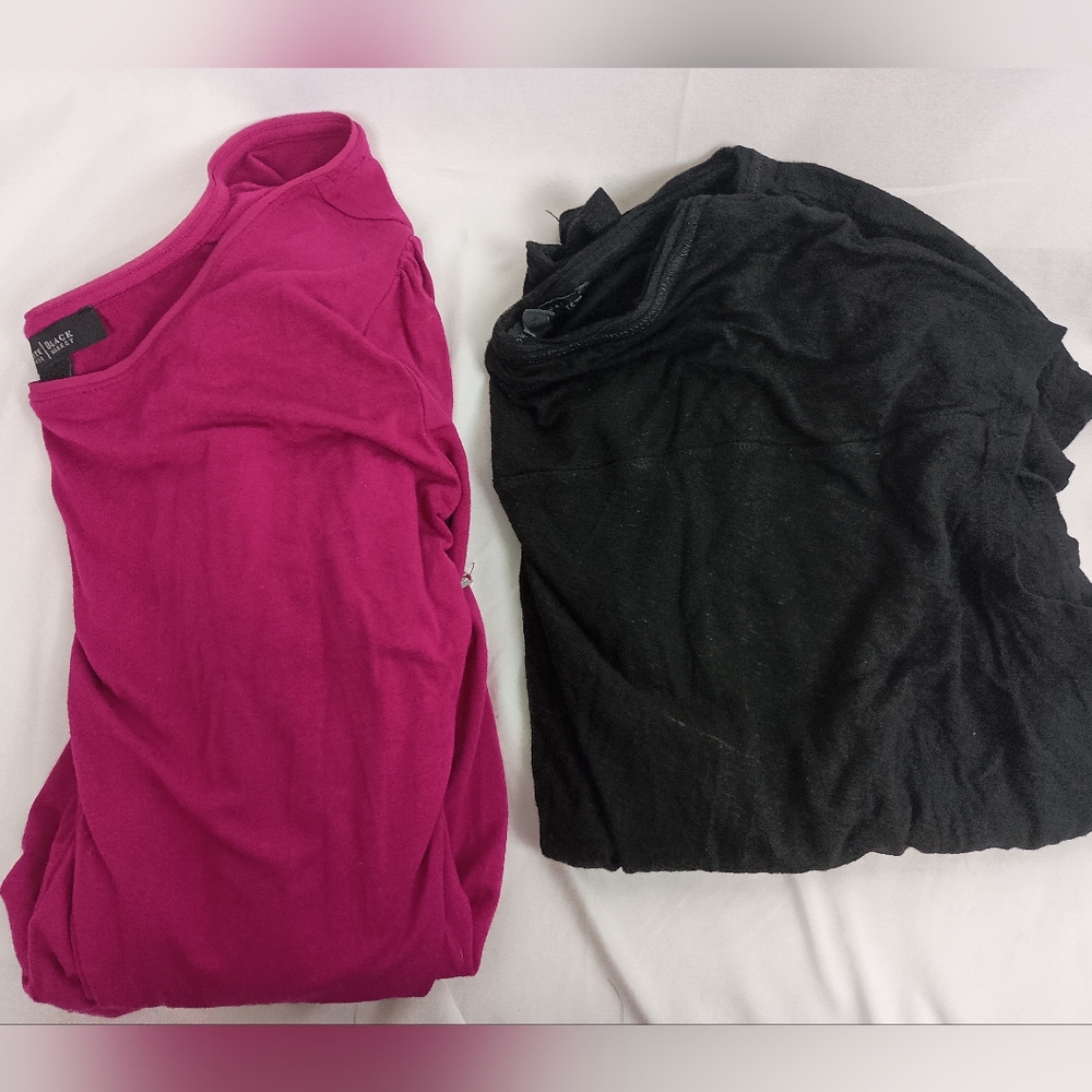 2/$30 White House Black Market Pink and Black Short Long Sleeve Bundle (#717)